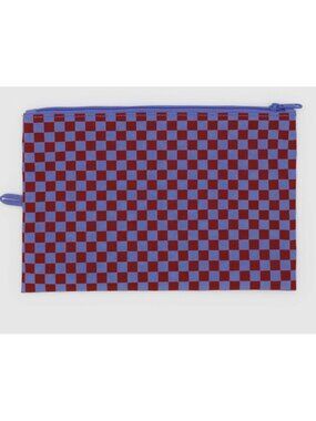 NWOT Baggu Flat Pouch Large - Jewel Check